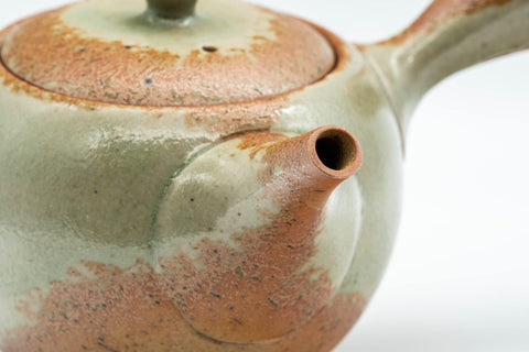 Japanese Kyusu - Green Ash Glazed Stoneware Teapot - 300ml - Tezumi