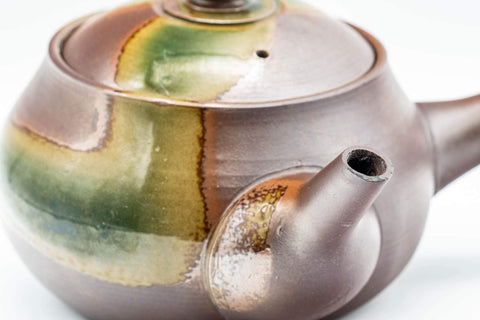 Japanese Kyusu - Ash Glazed Banko-Yaki Teapot - 275ml - Tezumi