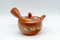 Japanese Kyusu - Autumn Leaves Striped Tokoname-yaki Teapot - 175ml - Tezumi
