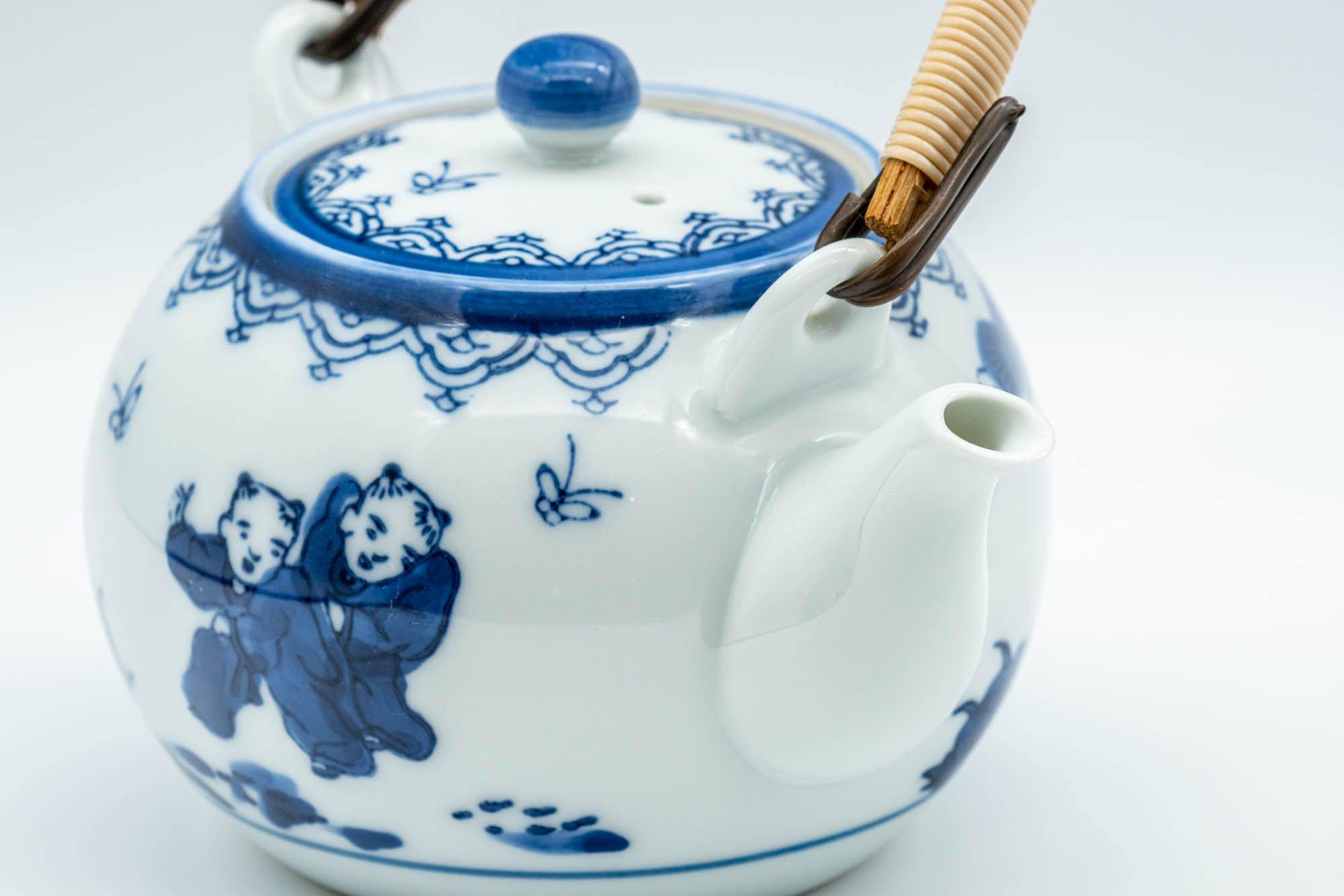 Japanese Dobin - White Porcelain Arita-yaki Debeso Teapot - 250ml - Tezumi