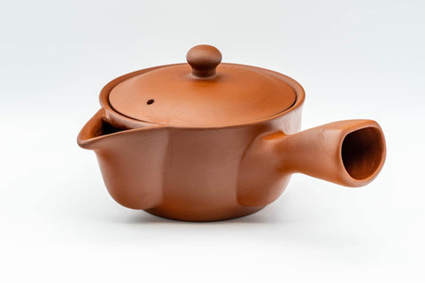 Tezumi — Japanese Kyusu - Large Houhin-style Tokoname-yaki Teapot - 425ml — side view showing the spout