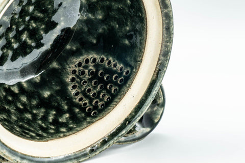 Japanese Kyusu - Green Striped Houhin-style Teapot - 275ml - Tezumi