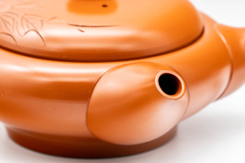 Japanese Kyusu - 柏扇 Hakusen Isomura - Large Engraved Tokoname-yaki Debeso Teapot - 550ml