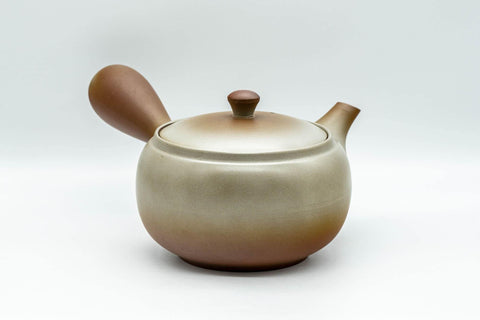 Tezumi — Japanese Kyusu - Large Brown Obi-ami 360 Filter Teapot - 550ml — top-down view of the lid