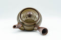 Tezumi — Japanese Kyusu - 萬古焼 Green Ash Glazed Banko-yaki Teapot - 250ml — interior view showing the filter