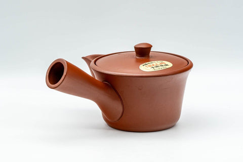 Tezumi — Japanese Kyusu - Small Houhin-style Tokoname-yaki Teapot - 175ml — top-down view of the lid