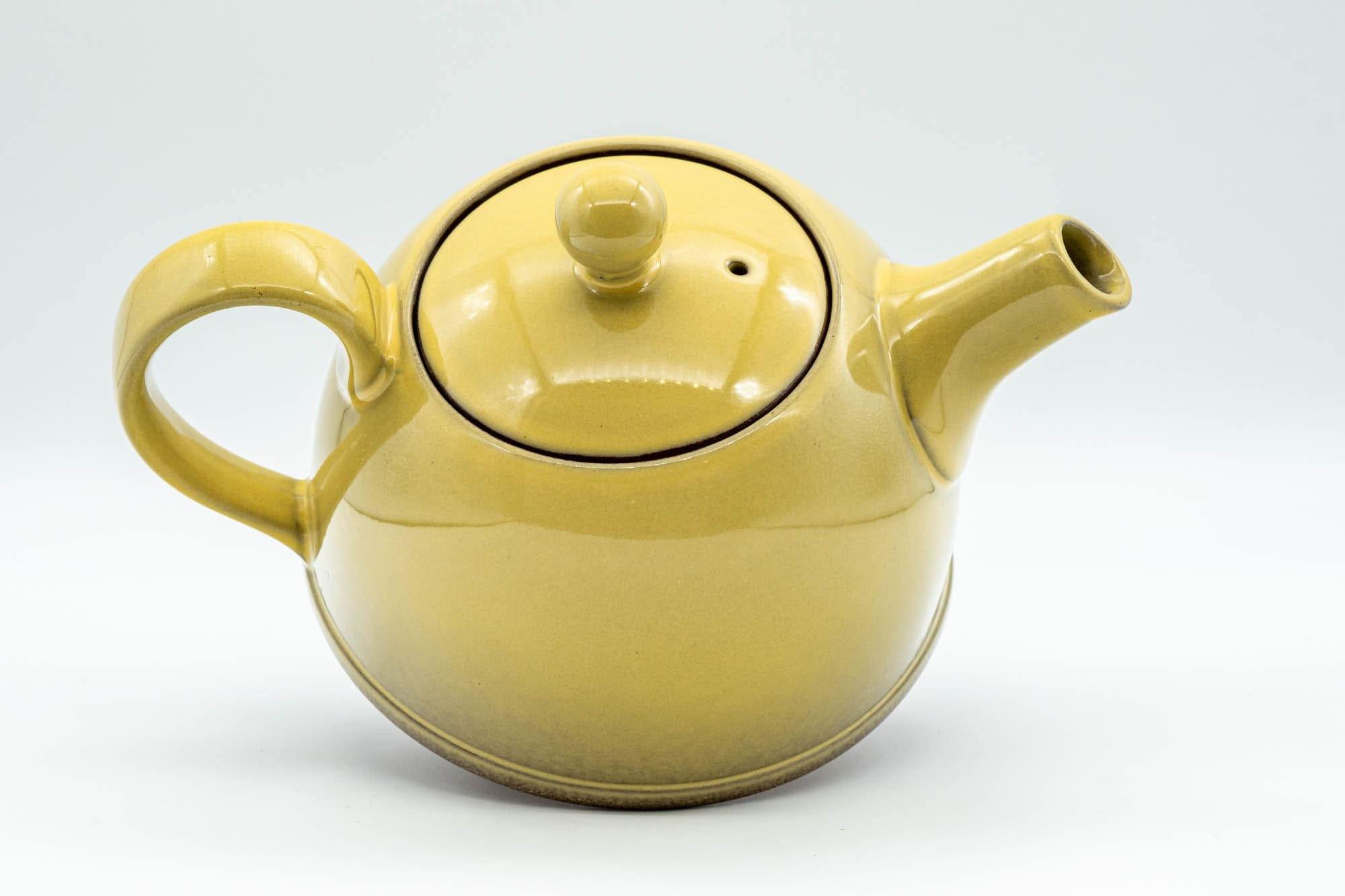 Japanese Kyusu - Yellow Ushirode Back-Handle Teapot - 350ml - Tezumi