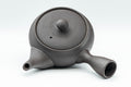 Tezumi — Japanese Kyusu - Dark Grey Side-Handle Teapot - 300ml — top-down view of the lid