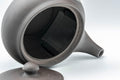 Tezumi — Japanese Kyusu - Dark Grey Side-Handle Teapot - 300ml — interior view showing the filter