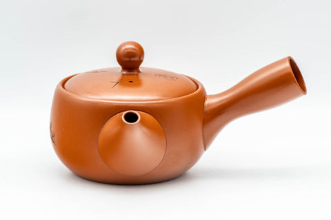 Japanese Kyusu - Soan Nagata - Engraved Tokoname-yaki Debeso Teapot - 250ml