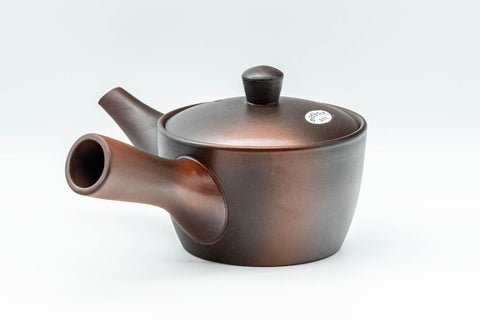 Tezumi — Japanese Kyusu - Yohen Fired Tokoname-yake Teapot - 240ml — top-down view of the lid
