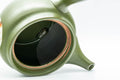 Tezumi — Japanese Kyusu - Green Ryokudei Tokoname-yaki Teapot - 325ml — side profile showing the spout and handle