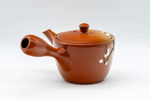 Japanese Tea Set - Plum Blossoms Tokoname-yaki Kyusu Teapot and Katakuchi Water Cooler - Tezumi