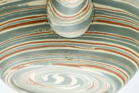 Tezumi — Japanese Kyusu - Green Nerikomi Tokoname-yaki Teapot - 250ml — additional view