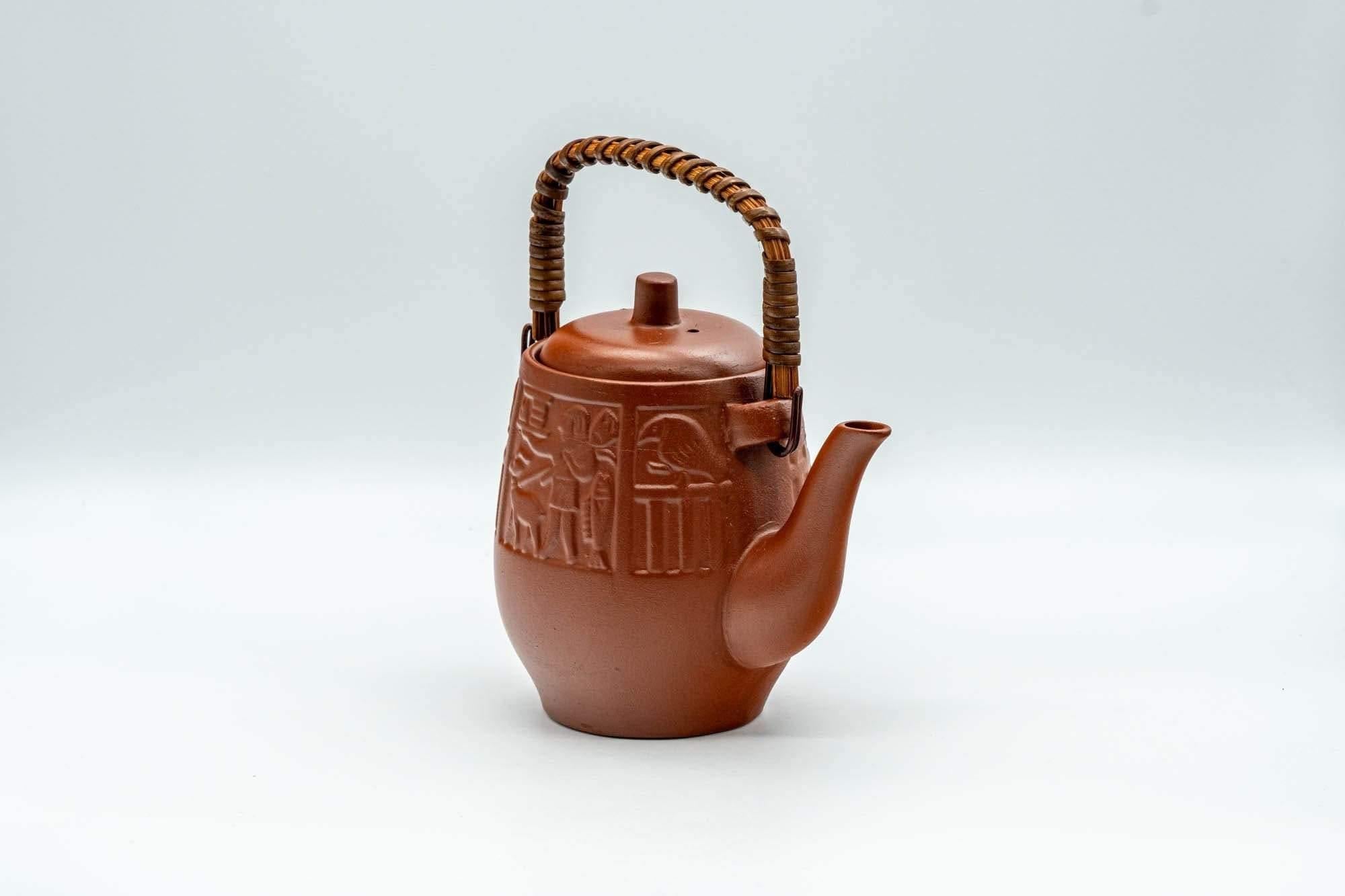 Japanese Dobin - Engraved Egyptian Decorations Tokoname-yaki Teapot - 220ml - Tezumi