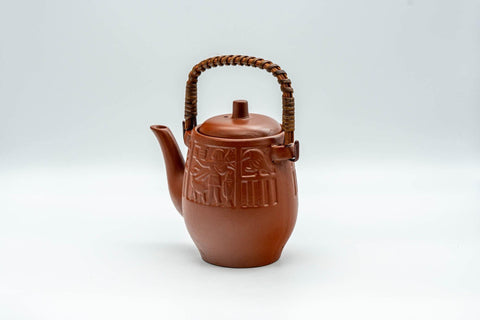 Japanese Dobin - Engraved Egyptian Decorations Tokoname-yaki Teapot - 220ml - Tezumi