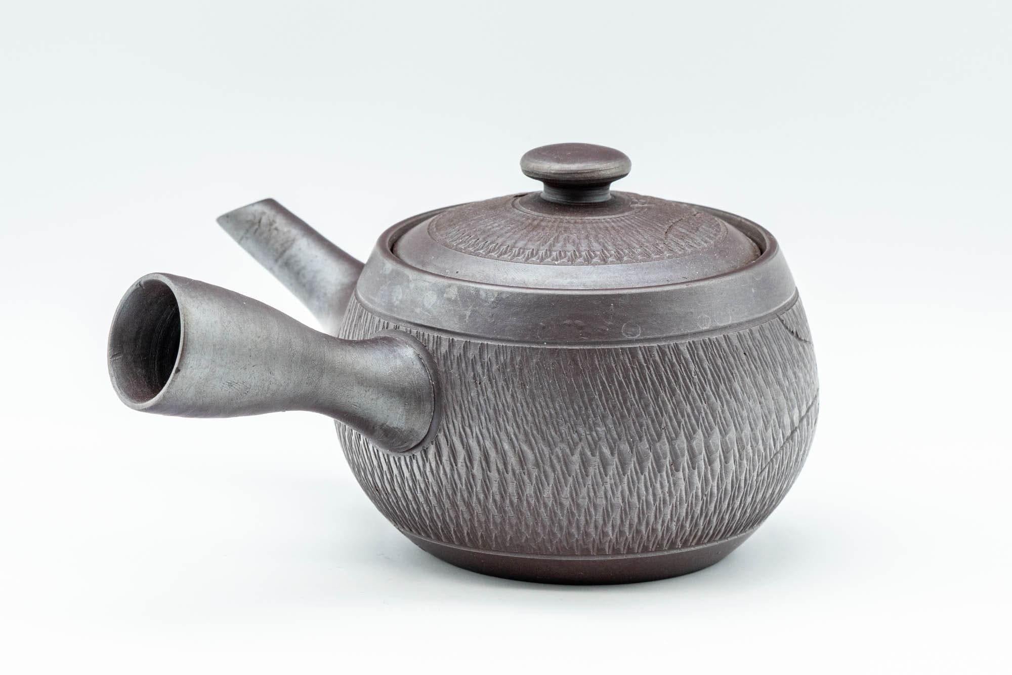 Japanese Kyusu - Engraved Banko-yaki Obi-ami 360 Strainer Teapot - 250ml - Tezumi