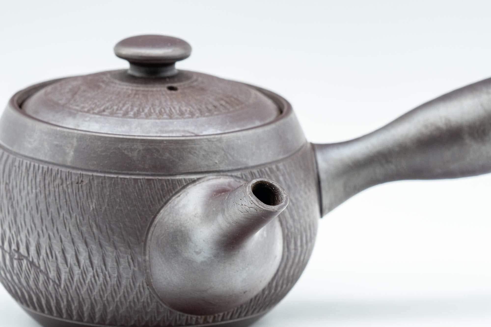 Japanese Kyusu - Engraved Banko-yaki Obi-ami 360 Strainer Teapot - 250ml - Tezumi