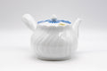 Japanese Kyusu - White Porcelain Arita-yaki Debeso Teapot - 300ml - front view from a second angle