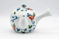 Tezumi — Japanese Kyusu - Floral White Porcelain Arita-yaki Teapot - 400ml — three-quarter view