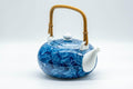 Japanese Dobin - Blue Floral Porcelain Arita-yaki Teapot - 500ml - Tezumi