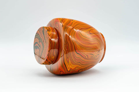 Japanese Chatsubo - Marbled Lacquer Tea Jar - 400ml - Tezumi