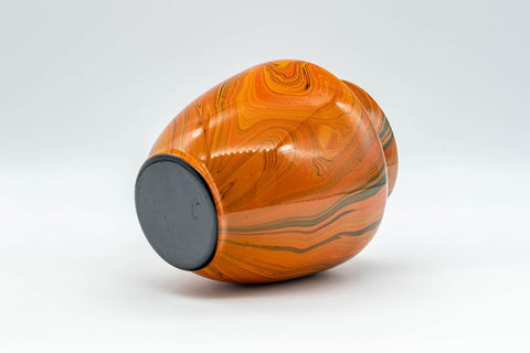 Japanese Chatsubo - Marbled Lacquer Tea Jar - 400ml - Tezumi