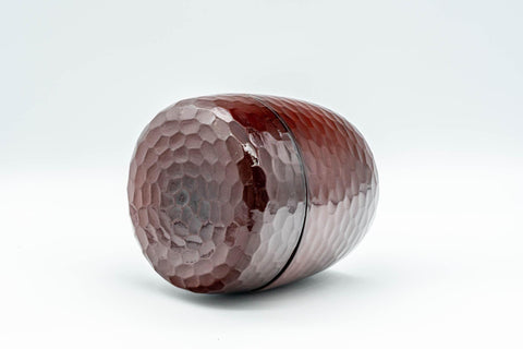 Japanese Chazutsu - Burgundy Laquer Faceted Tea Canister - 200ml - Tezumi