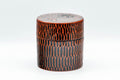 Tezumi — Japanese Chazutsu - Textured Lacquer Tea Canister - 300ml — front view with the lid on