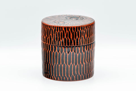 Japanese Chazutsu - Textured Lacquer Tea Canister - 300ml - Tezumi