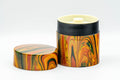 Tezumi — Japanese Chazutsu - Orange Marbled Lacquer Tea Canister - 200ml — top-down view showing the interior