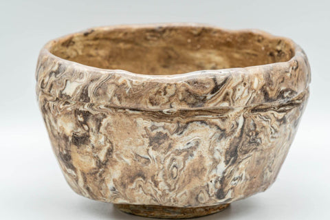 Japanese Matcha Bowl - Marbled Wabi-sabi Chawan - 200ml - Tezumi