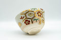 Japanese Matcha Bowl - Floral Gold Painted Kyo-yaki Chawan - 350ml - Tezumi