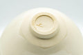 Tezumi — Japanese Matcha Bowl - Teiichi Oketani 定一桶谷 White Shiro Tenmoku Kyo-yaki Chawan - 250ml — inverted showing the foot ring