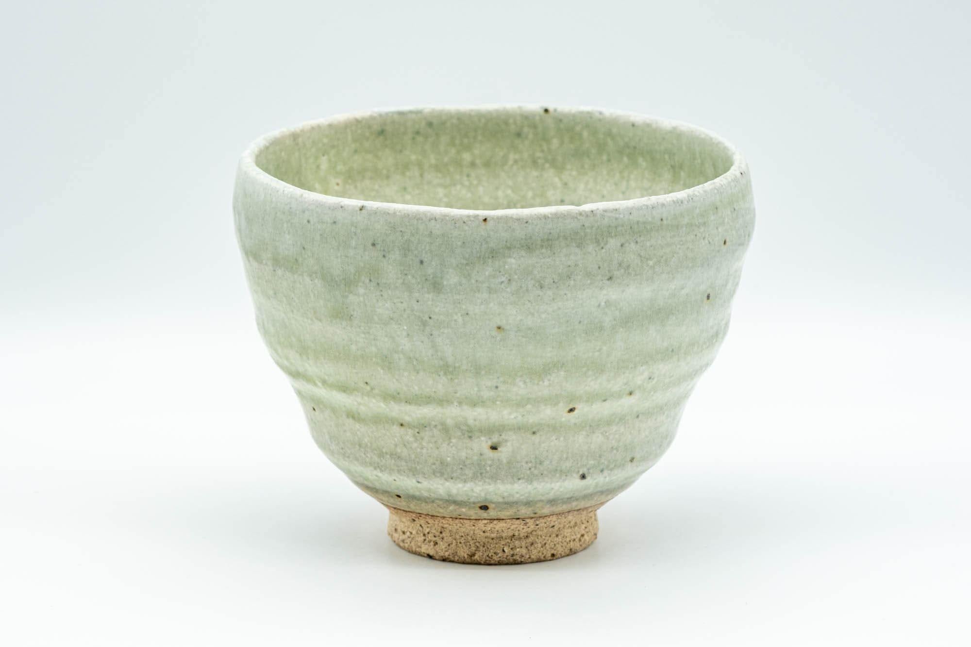 Japanese Matcha Bowl - Green Ribbed Ido-gata Chawan - 350ml - Tezumi