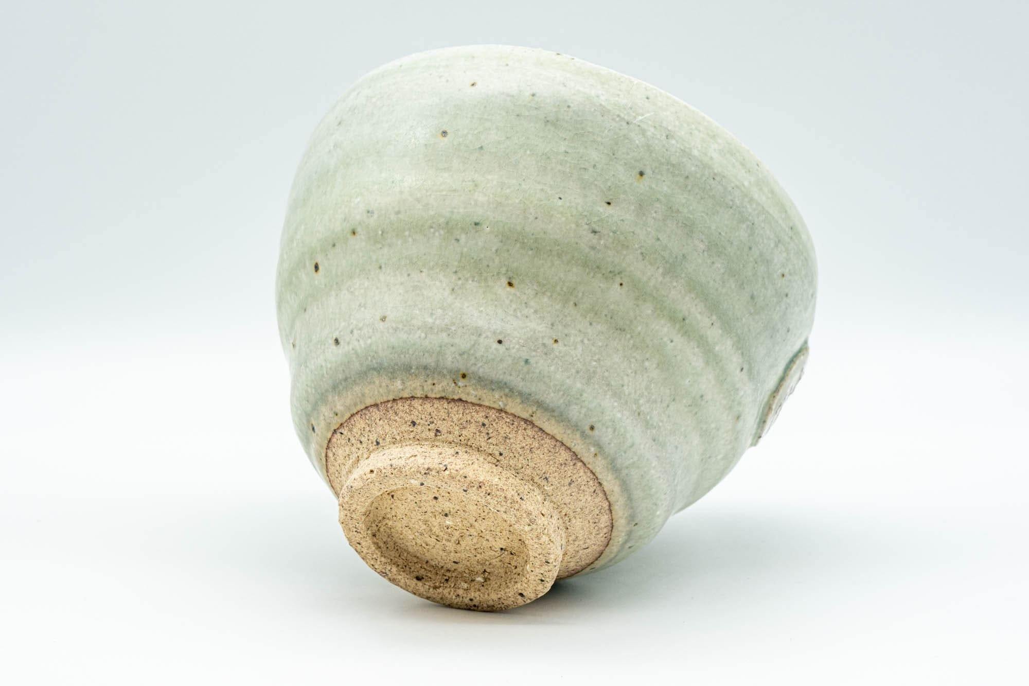 Japanese Matcha Bowl - Green Ribbed Ido-gata Chawan - 350ml - Tezumi