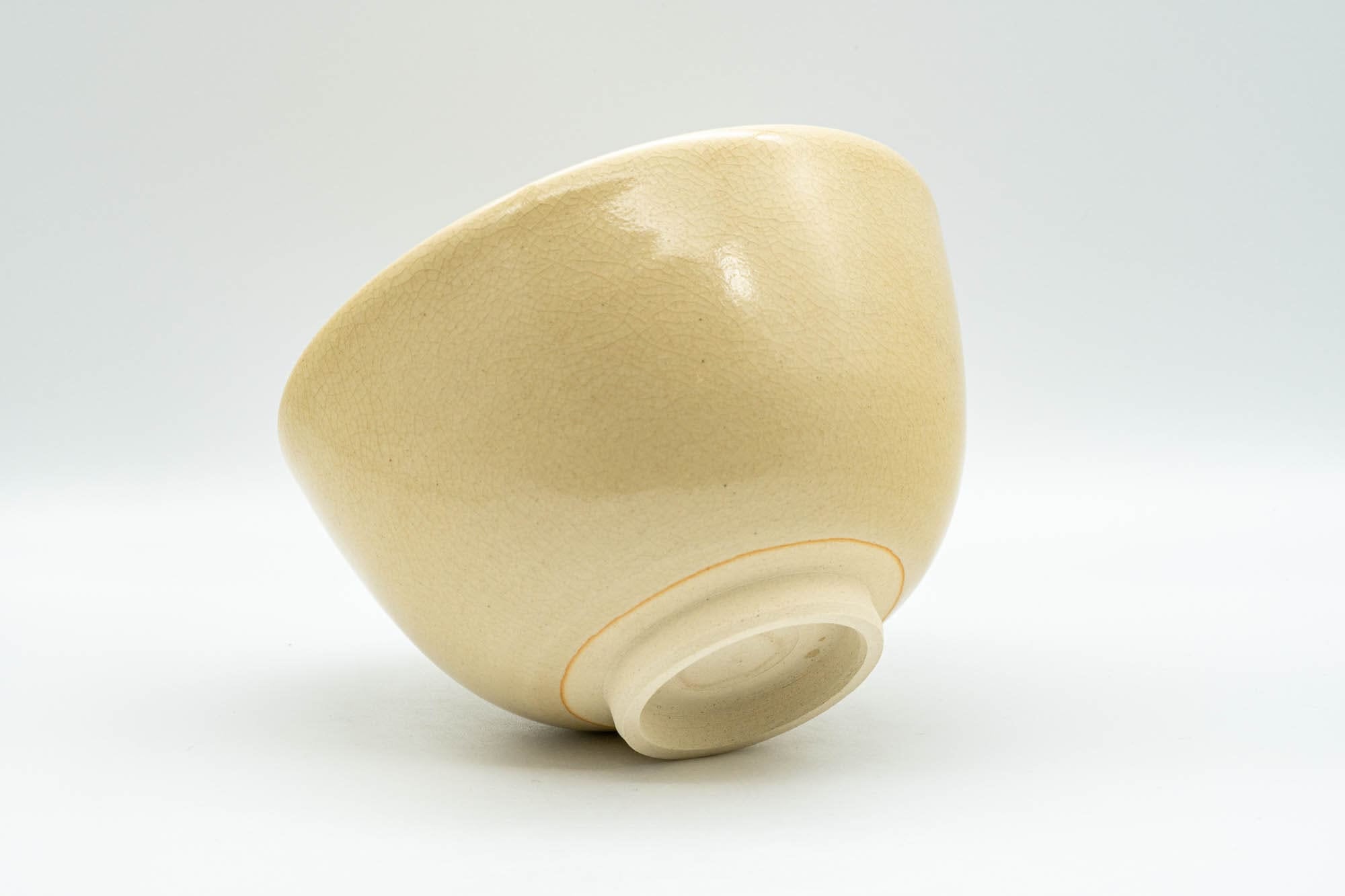 Japanese Matcha Bowl - Beige Glazed Kyo-yaki Chawan - 350ml