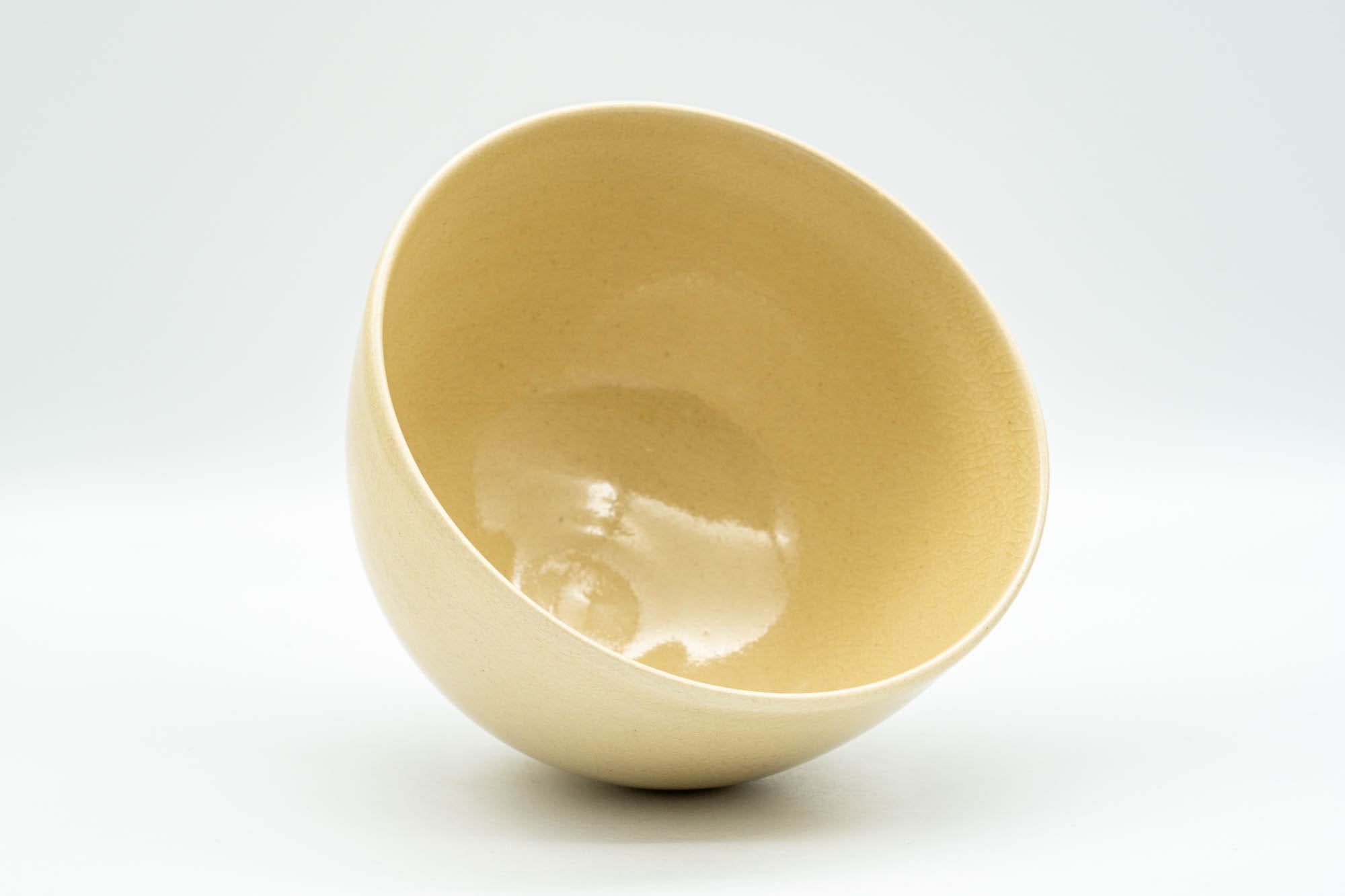 Japanese Matcha Bowl - Beige Glazed Kyo-yaki Chawan - 350ml