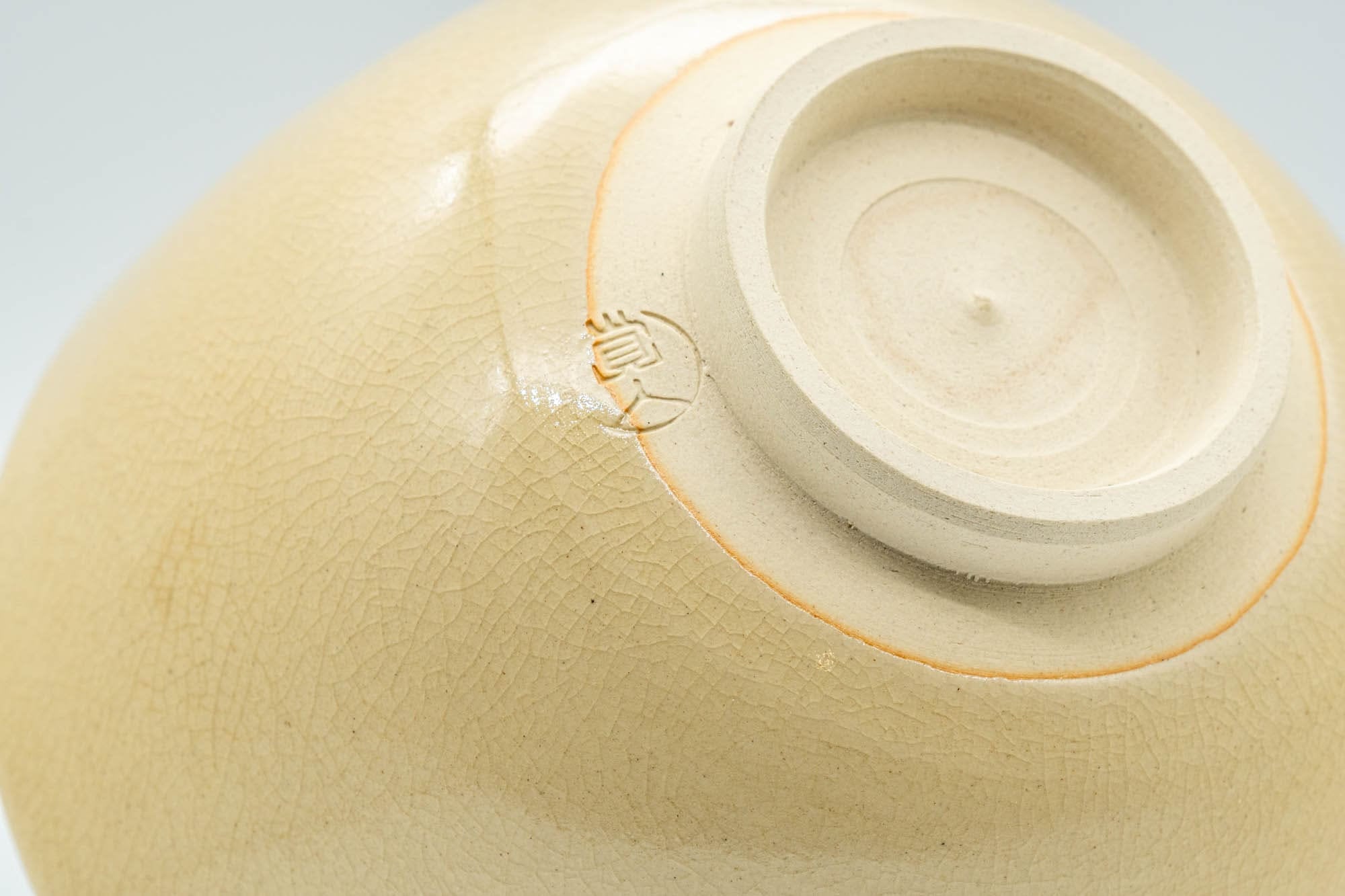 Japanese Matcha Bowl - Beige Glazed Kyo-yaki Chawan - 350ml