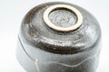 Japanese Matcha Bowl - Green Ash-Glazed Wabi-Sabi Chawan - 350ml - view of the underside showing the foot