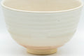 Japanese Matcha Bowl - Spiral Carvings Kyo-yaki Chawan 晴香 - 350ml - tall side view