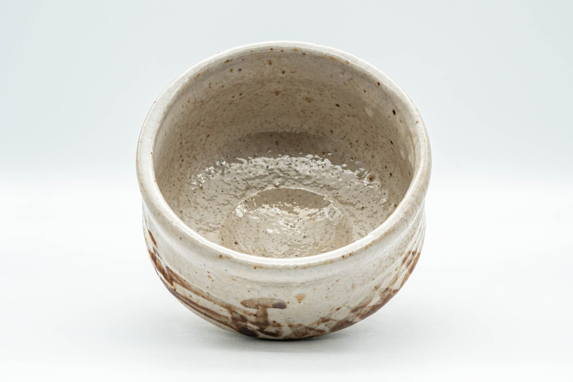 Japanese Matcha Bowl - Beige Shino Glazed Dojimari-gata Chawan - 450ml
