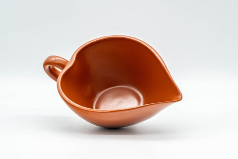 Japanese Yuzamashi - Rear-Handled Heart-shaped Tokoname-yaki Water Cooler - 150ml - top-down view showing the heart-shaped opening