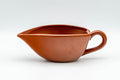 Japanese Yuzamashi - Rear-Handled Heart-shaped Tokoname-yaki Water Cooler - 150ml - angled view showing the spout and rear handle