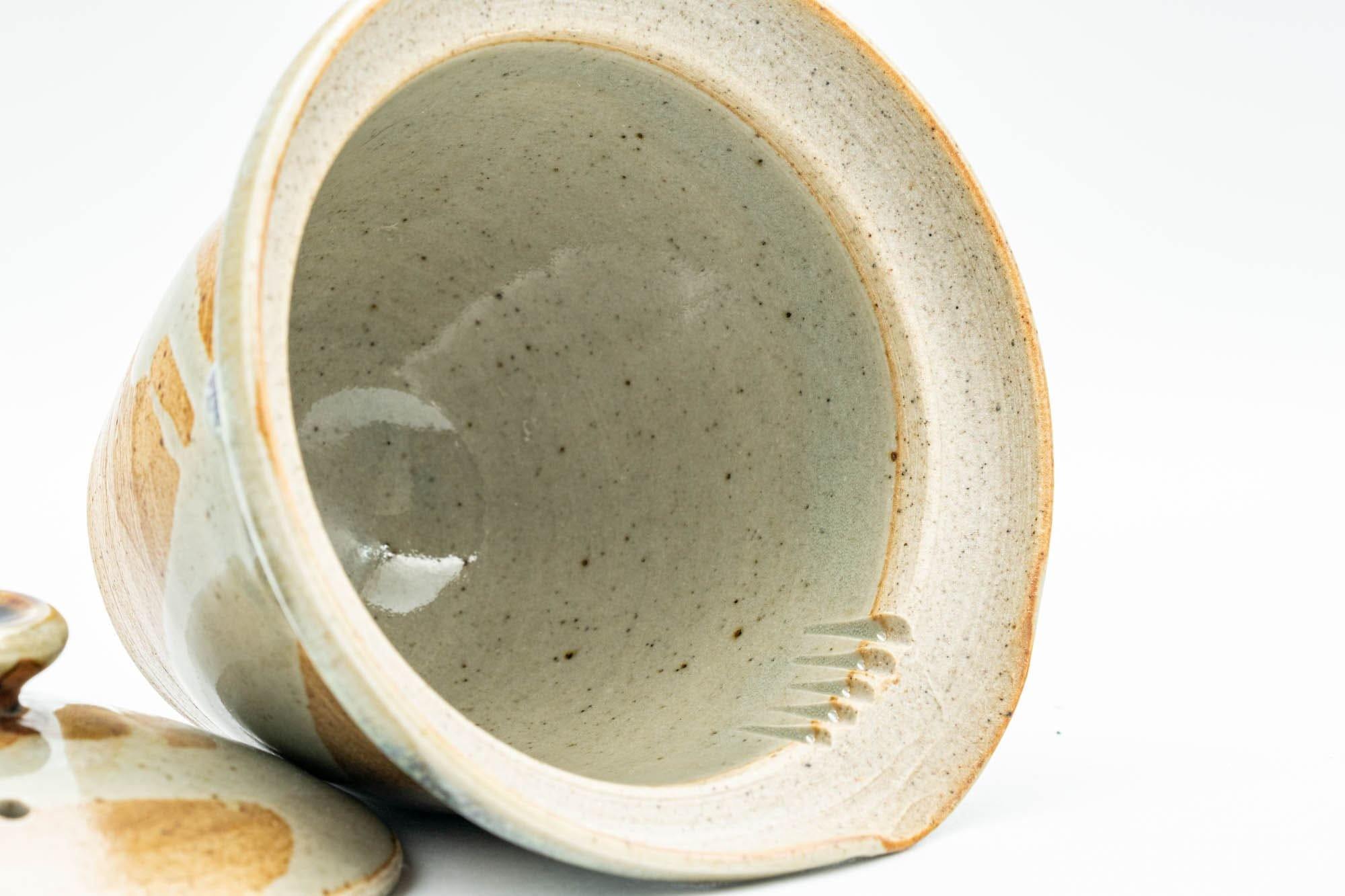 Japanese Shiboridashi - Hare's Fur Drip-Glazed Akogi-yaki Teapot - 90ml - Tezumi