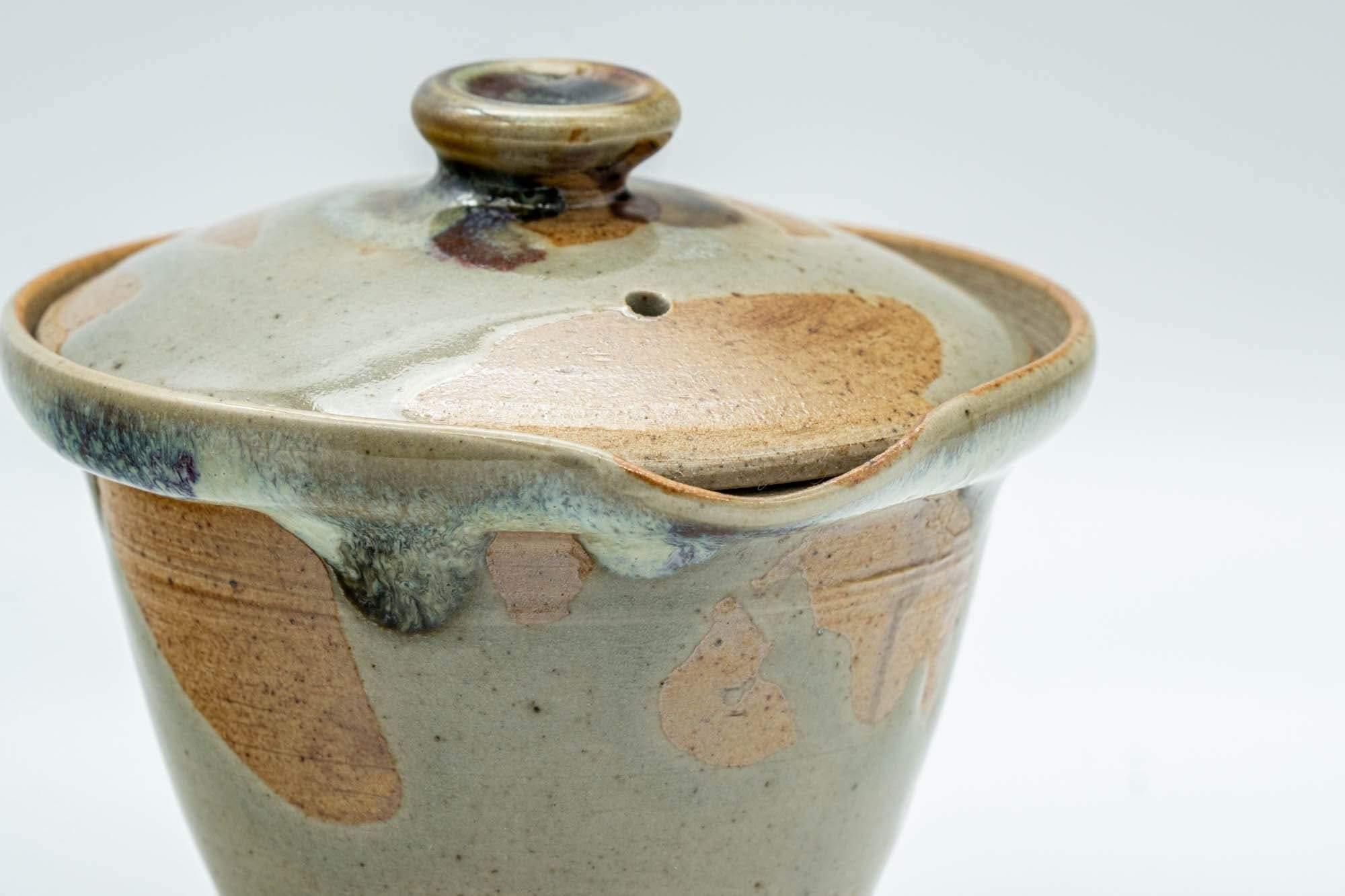Japanese Shiboridashi - Hare's Fur Drip-Glazed Akogi-yaki Teapot - 90ml - Tezumi