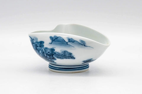 Tezumi — Japanese Katakuchi - Hataman Toen (畑萬陶苑) Porcelain Water Cooler - 40ml — front view