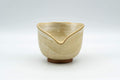 Tezumi — Japanese Katakuchi - Beige White Drip-Glazed Water Cooler - 150ml — front view from another angle