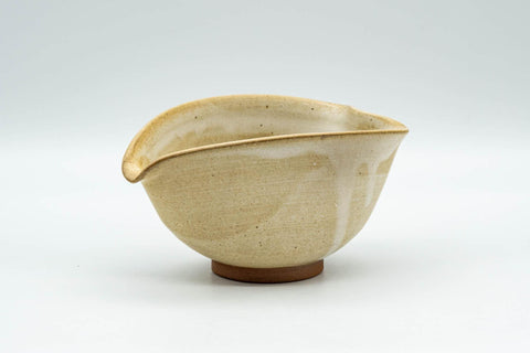Tezumi — Japanese Katakuchi - Beige White Drip-Glazed Water Cooler - 150ml — front view