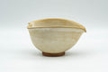 Tezumi — Japanese Katakuchi - Beige White Drip-Glazed Water Cooler - 150ml — top-down view of the interior